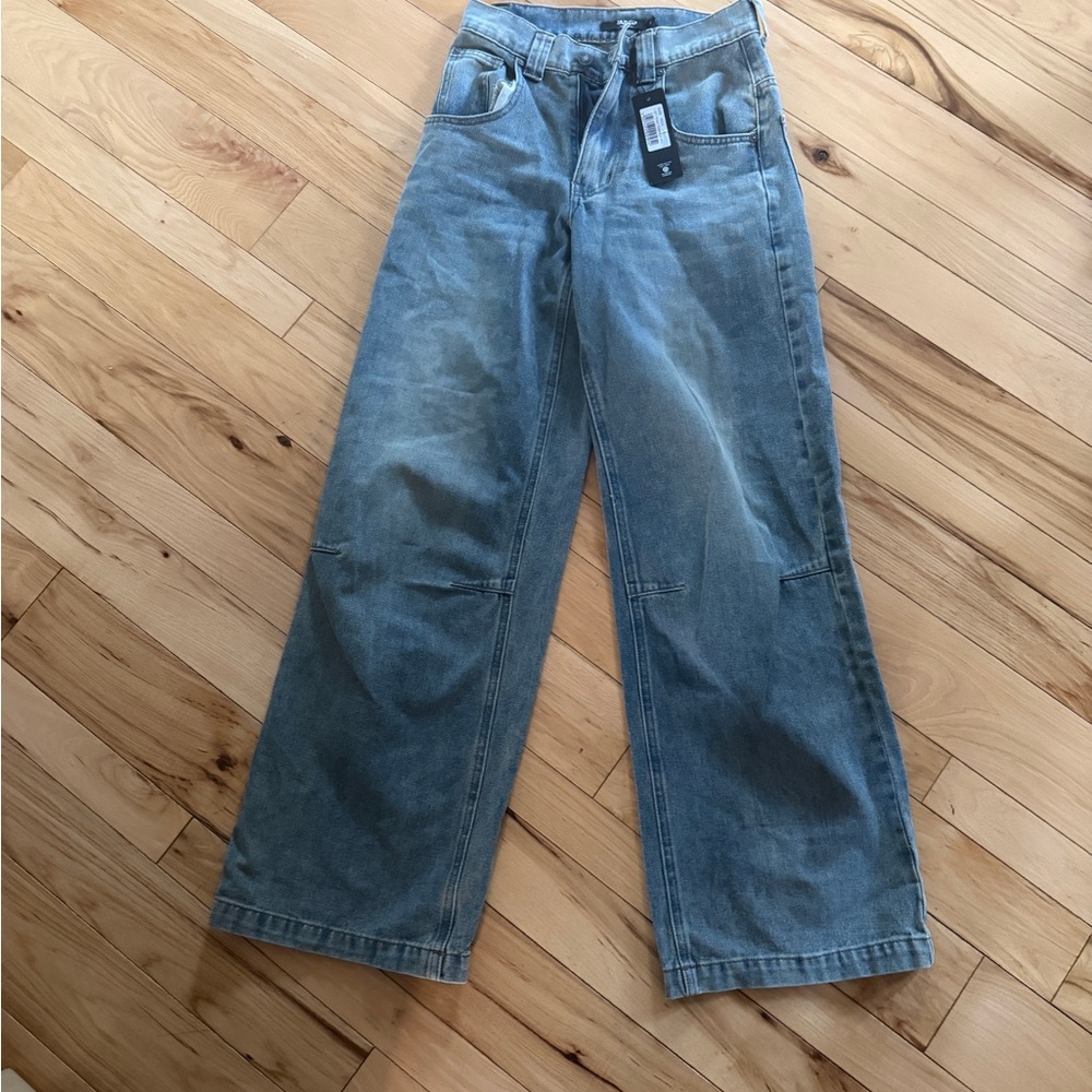 Jaded London Blue Wide Leg Jeans Size 24W NEW WITH TAGS